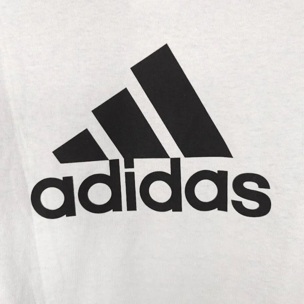 Vintage Adidas T Shirt Mens Size Medium White Y2K OVERSIZED Fit Streetwear